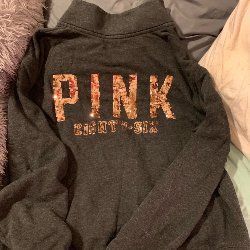 PINK BLING PULLOVER - QUARTERZIP